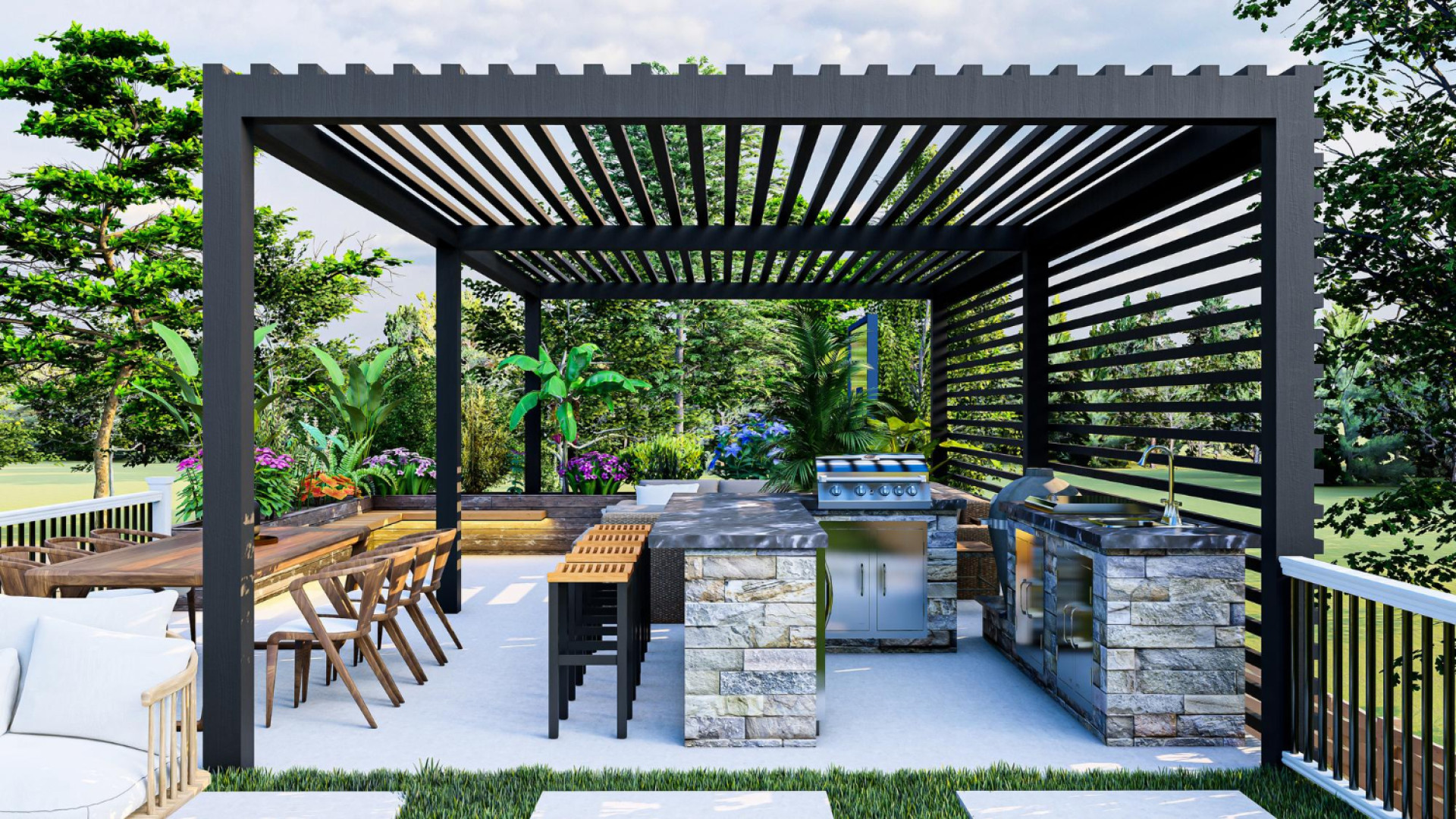 Terrasse inutilisée une partie de l’année : comment la pergola change la donne dans le Calvados ?